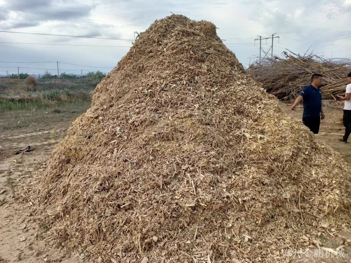 郑州金鹏木头破碎机用于生物质原料燃料化预粉碎处理