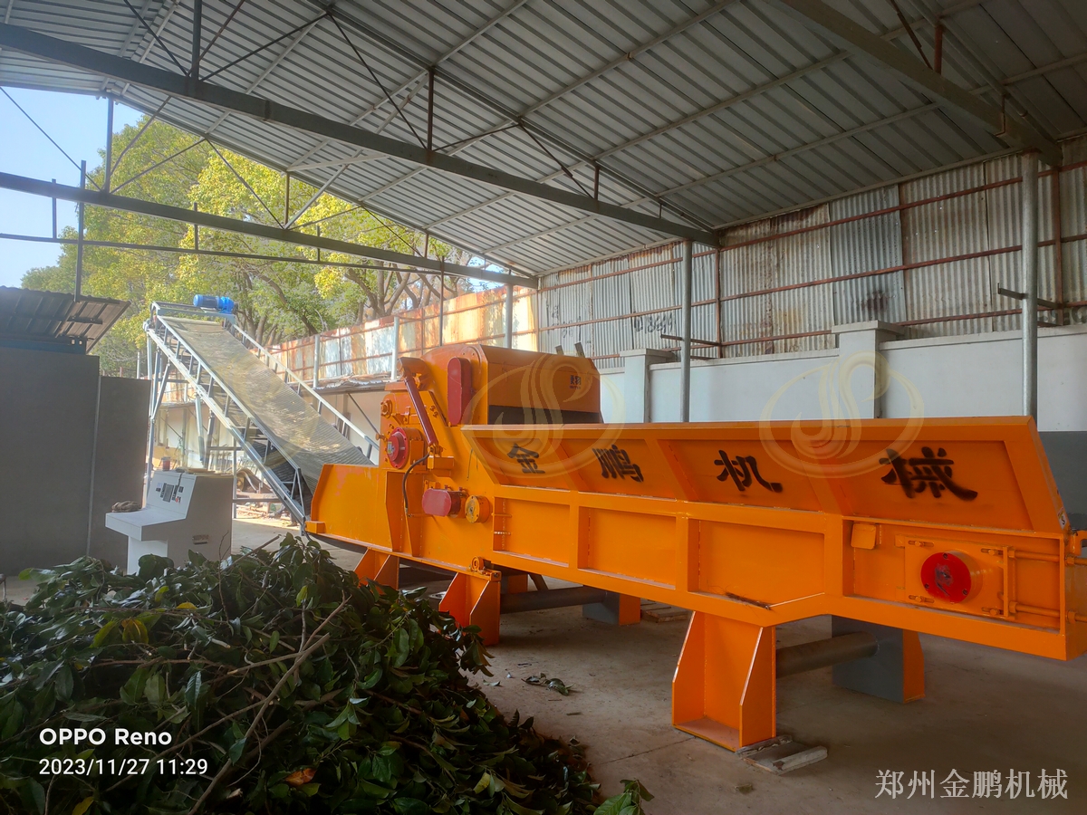 郑州金鹏碎木粉碎机在废旧木材燃料化预粉碎处理中的应用